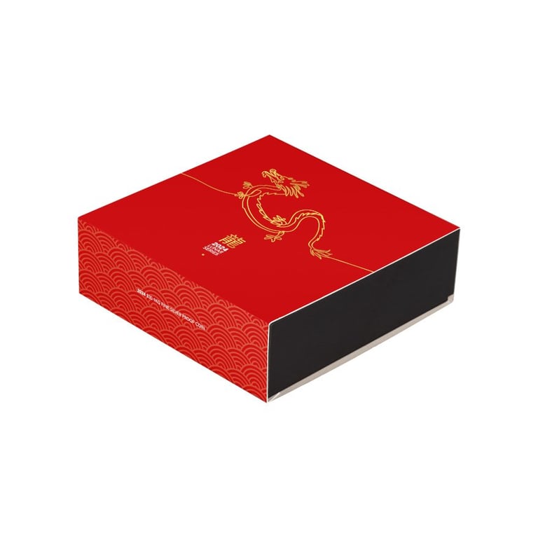 Original coin case of the Silver Lunar Dragon 1000 g PF - RAM 2024