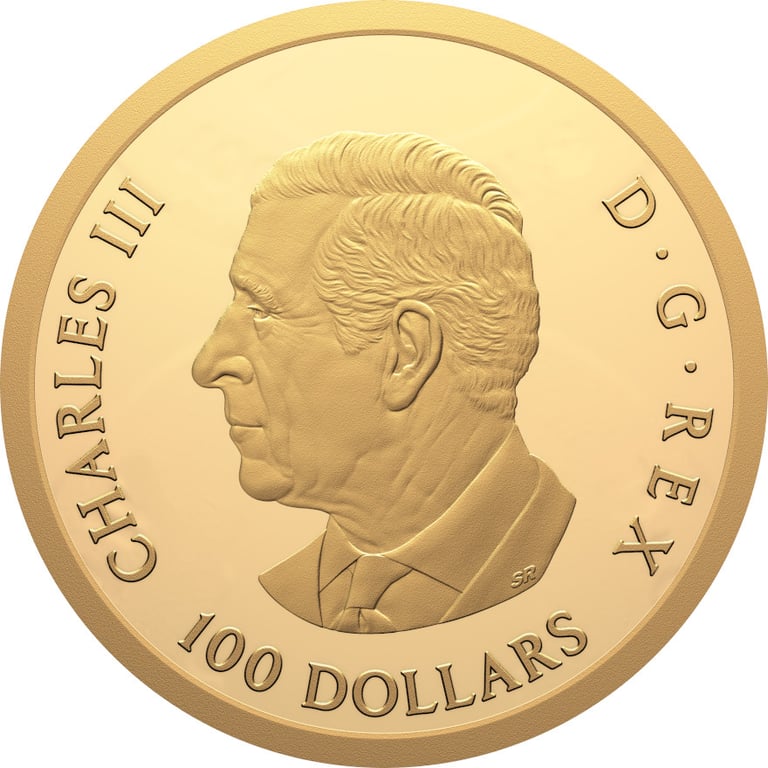 Back of Gold Lunar Goat 15 g PF - Royal Canadian Mint 2027