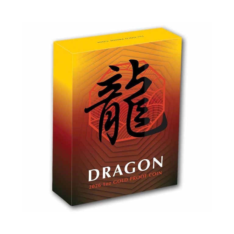 Box of Gold Dragon – Chinese Mythical Creatures 1 oz Proof – 2026