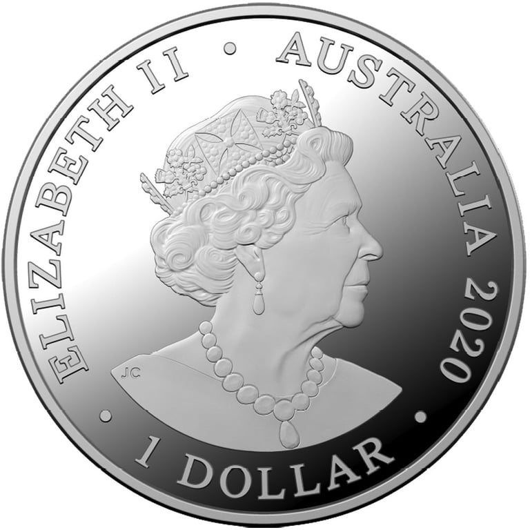 Back of the Silver Spinner Dolphin 1 oz - RAM 2020
