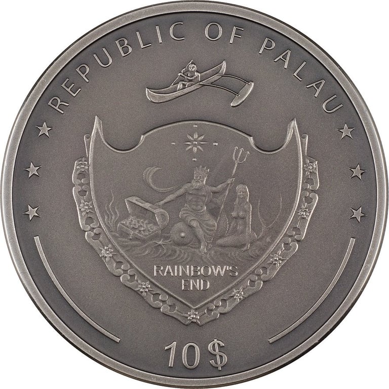 Back of the Silver Daydreamer 2 oz Antique Finish - 2022