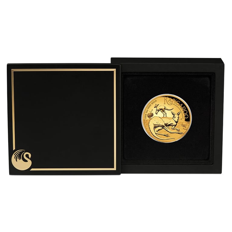 Gold Kangaroo 2 oz PF - High Relief 2025 in the original coin case