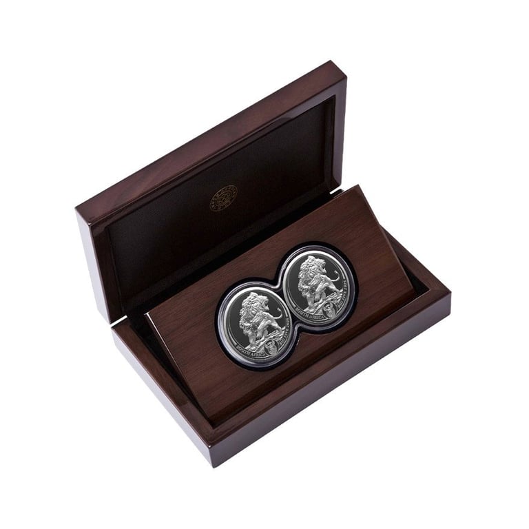 Silver Lion Big Five Series III – 2 x 1 oz Proof Set Double Capsule in coin case