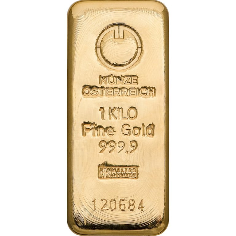 Front of the Gold bar 1000 g - Austrian Mint