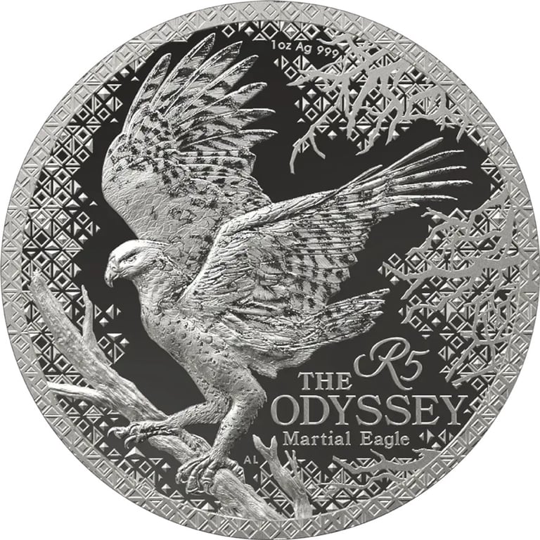 Front of Silver The Odyssey - Martial Eagle 1 oz Proof - 2026