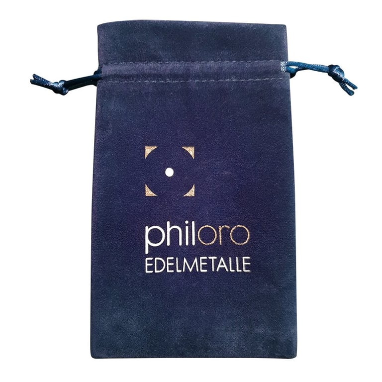Velvet bag philoro navy 90x160mm