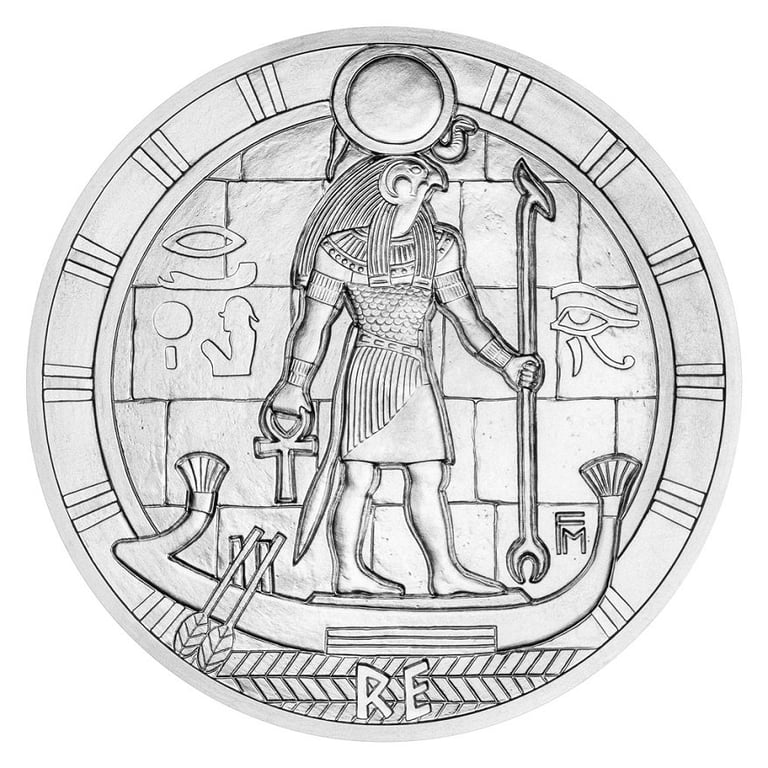 Front of the Silver 5 oz Old Gods - Re 2020
