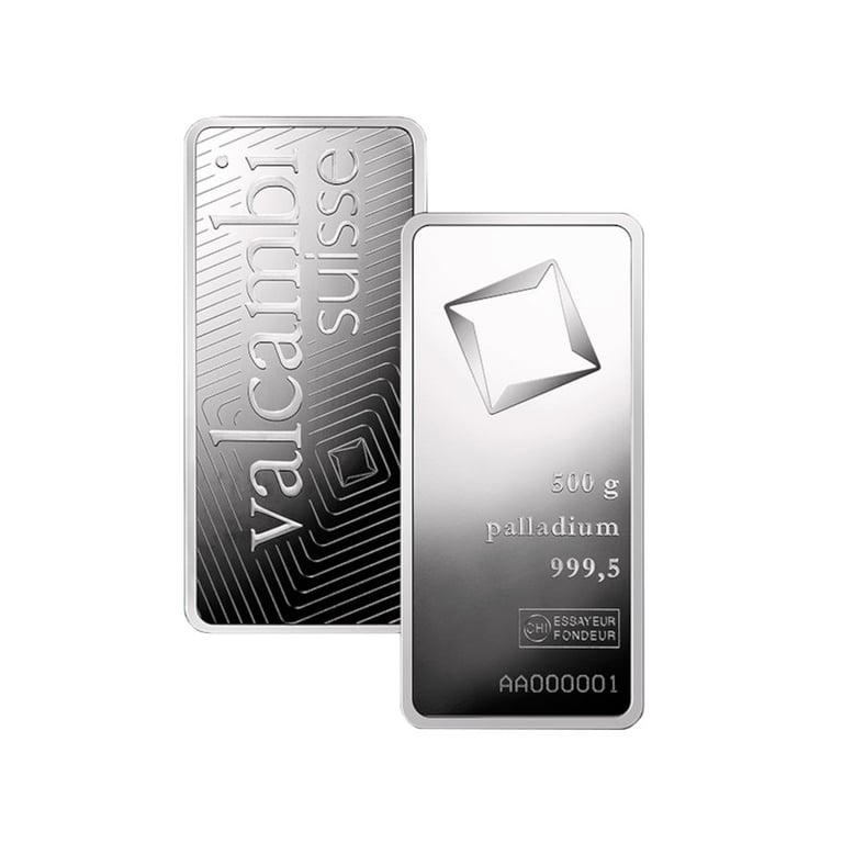 Front of the Palladium bar 500 g diverse - LPPM-certified manufacturer
