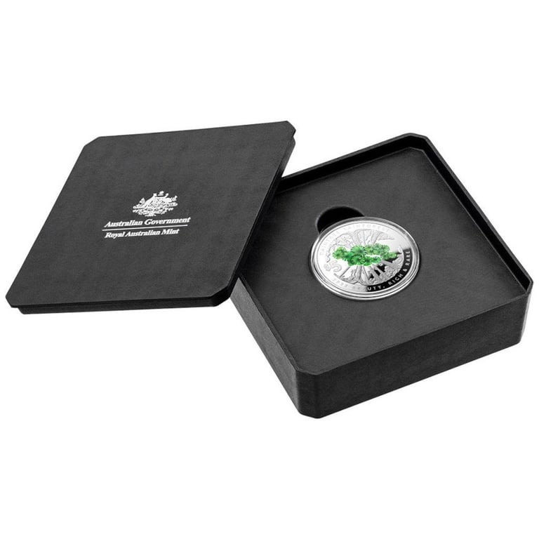 Silver Daintree Rainforest 1 oz PF - domed coinage 2022 in the original coin case