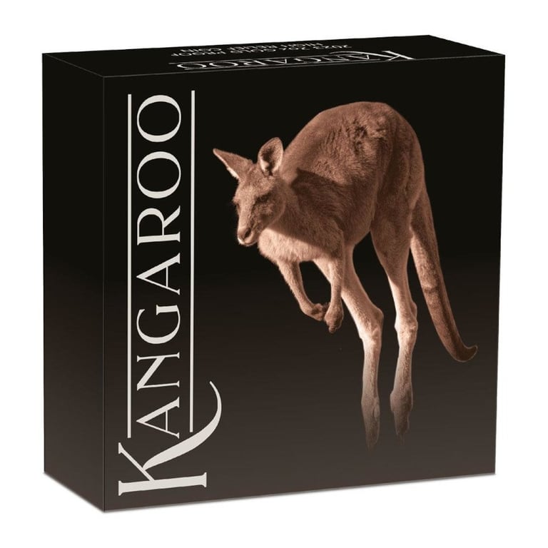 Original coin case of the Gold Kangaroo 2 oz PF - High Relief 2023