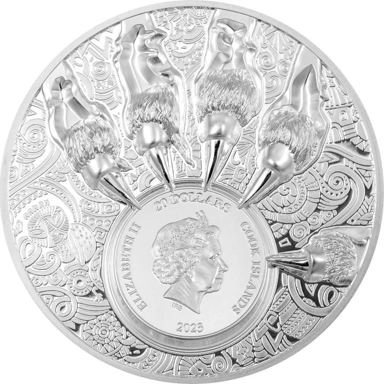 Back of the Silver King of the South - Lion 3 oz PF - Ultra High Relief