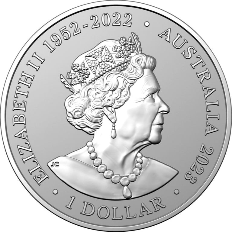 Back of the Silver Rough-Toothed Dolphin 1 oz - RAM 2023