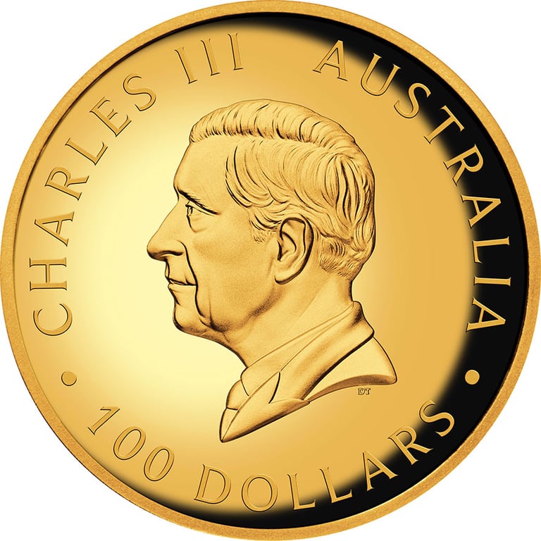 Back of Gold Kookaburra 1 oz Proof - High Relief 2026