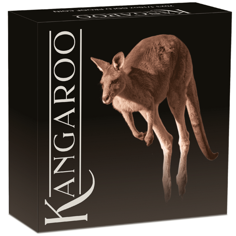 Original coin case of the Gold Kangaroo 1/10 oz PF - 2023