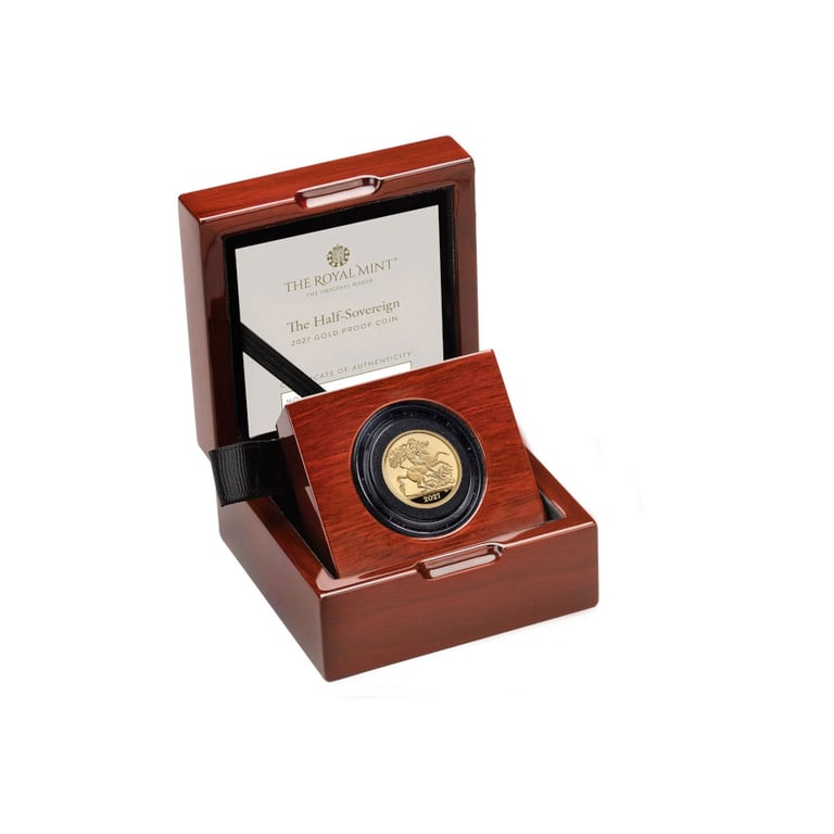 Coin case of Gold Half-Sovereign PF - 2027