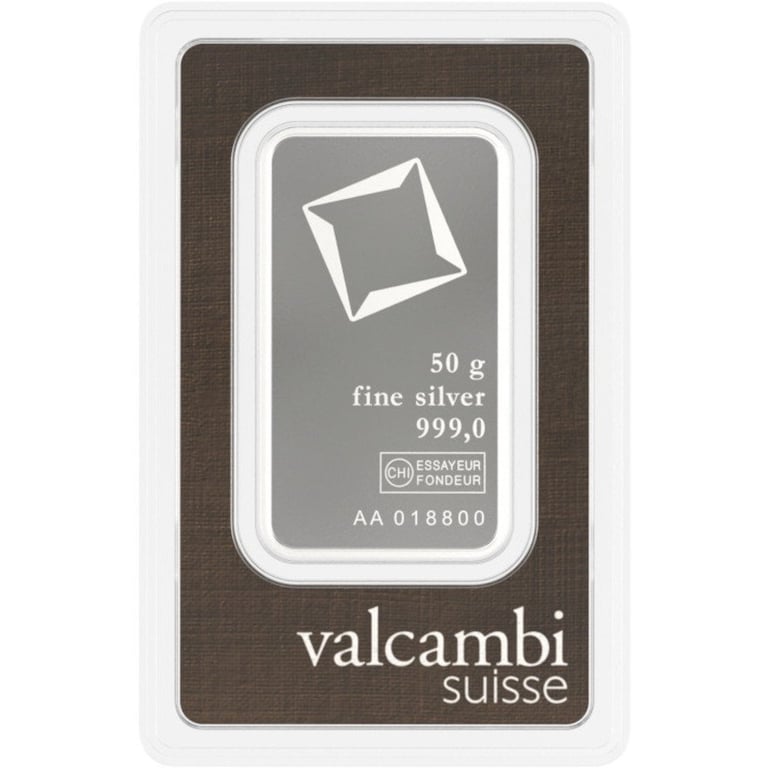Front of the Silver bar 50g