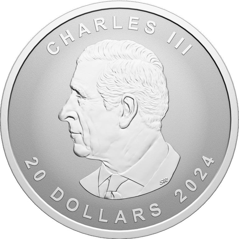 Back of the Silver Maple Leaf 1 oz RP - Ultra High Relief 2024