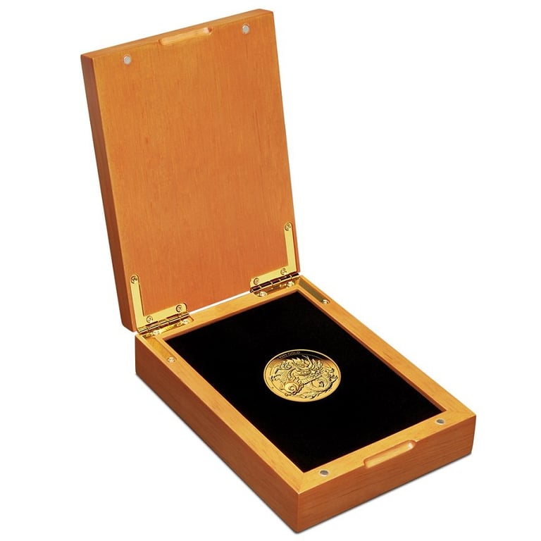 Gold Dragon - Chinese Mythical Creatures - 1 oz Proof 2020 in the original coin case