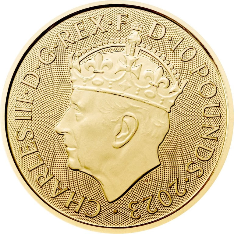 Back of the Gold King Charles III - Coronation 1/10 oz - The Royal Mint 2023