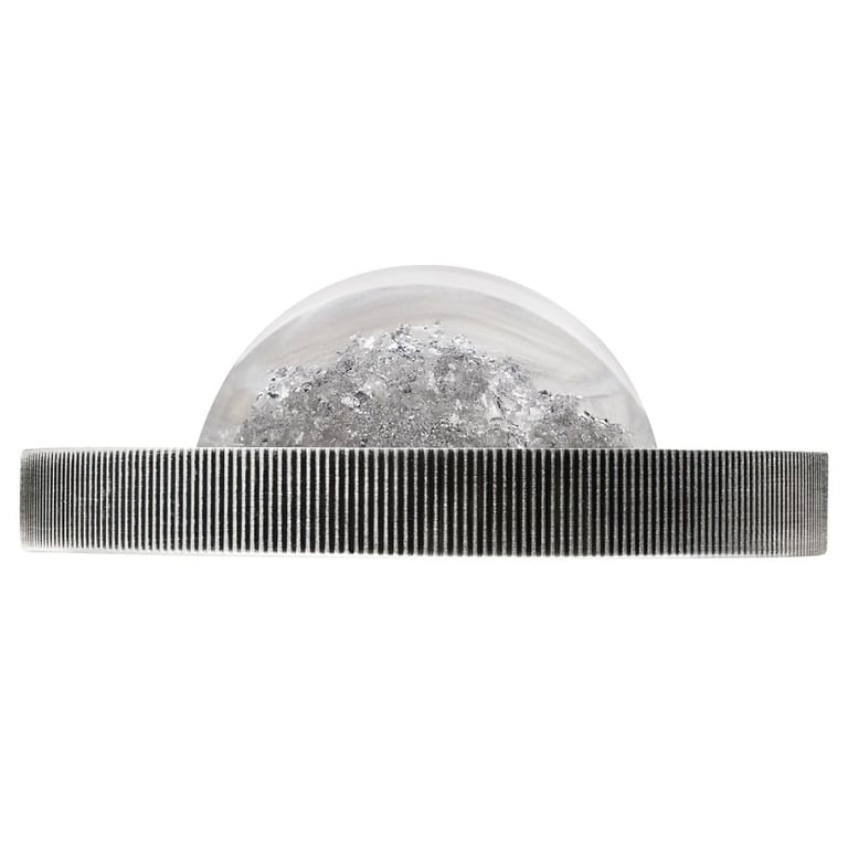 Side view of the Silver Tears of the Moon 2 oz - 2021 - Antique Finish