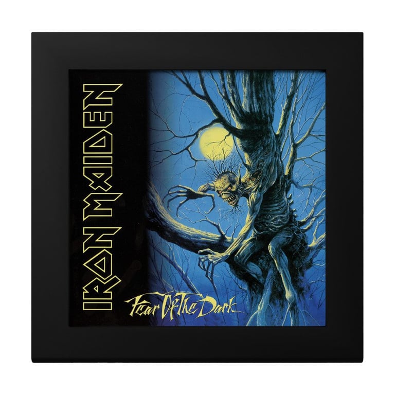 Silver Iron Maiden - Fear of the Dark 1 oz - Obsidian Black in the original coin case