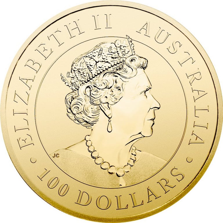 Back of the Gold Emu 1 oz - 2020