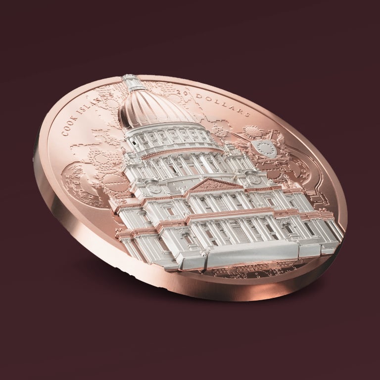 Mood shot  of Silver Arcline - Saint Paul‘s Cathedral 3 oz PF - Ultra High Relief 2027