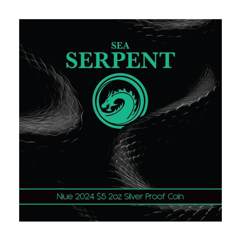 Original coin case of the Silver Mythical Creatures - The Sea Serpent 2 oz PF - 2024