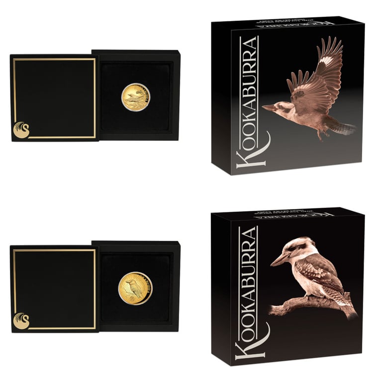 Coin Case & Box of Gold Coin Set – 2 x 1 oz Kookaburra Proof High Relief – 1st Issue & 2026