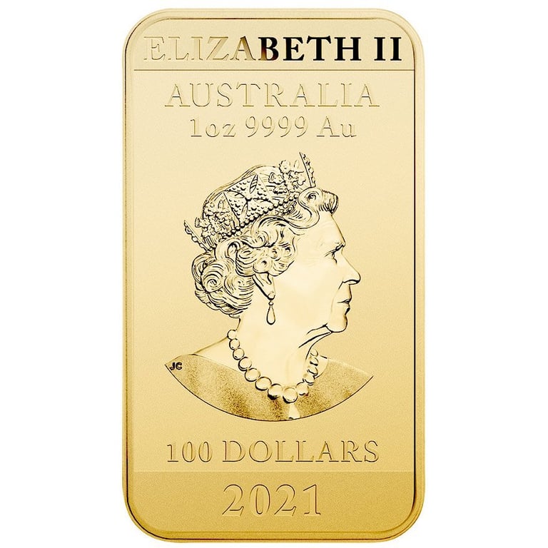 Back of the Gold Dragon Rectangle 1 oz - 2021
