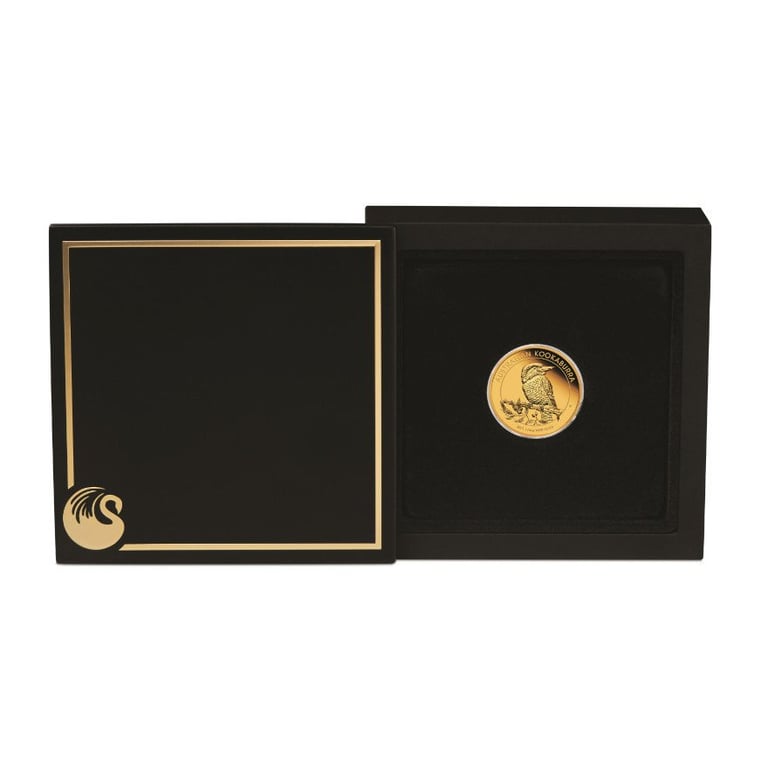 Gold Kookaburra 1/4 oz PF - 2021  in the original coin case
