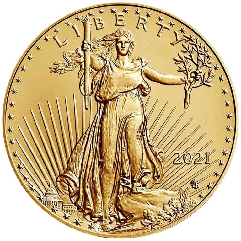 Back of the Gold American Eagle 1/10 oz