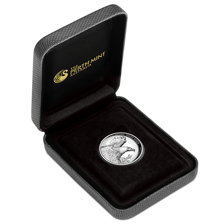Silver Wedge Tailed Eagle 1 oz PF - High Relief 2020 in the original coin case