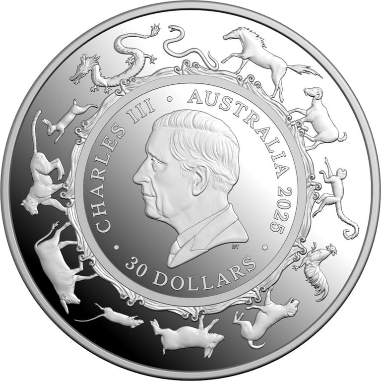 Back of Silver Lunar Snake 1000 g PF - RAM 2025