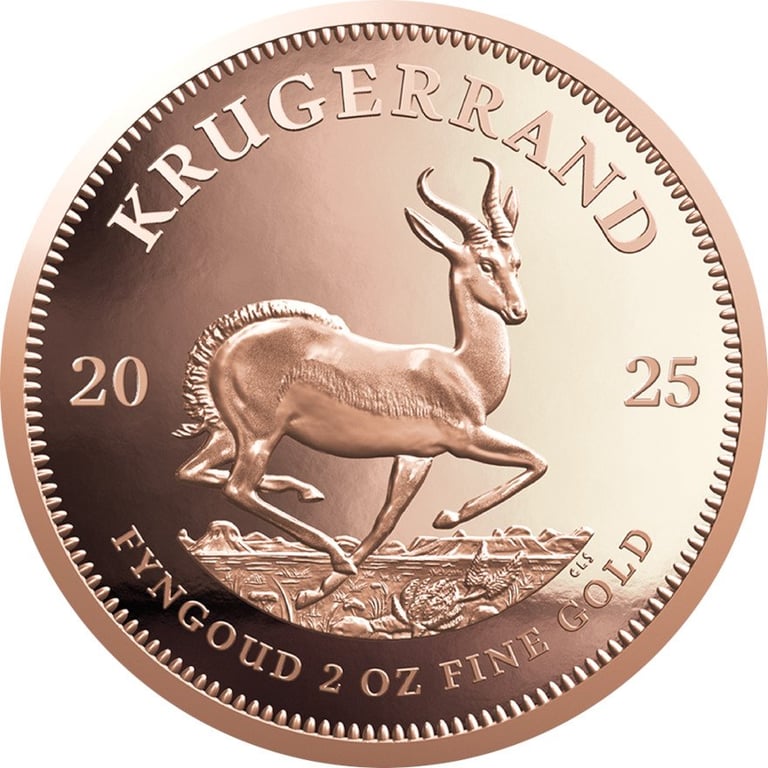 Front of the Gold Krugerrand 2 oz PF - 2025