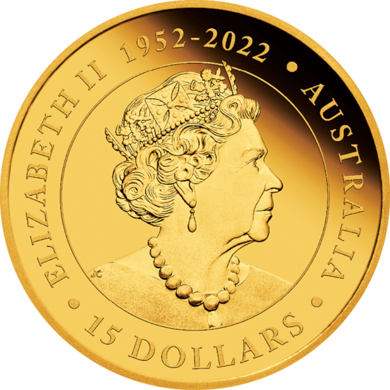 Back of the Gold Kangaroo 1/10 oz PF - 2023