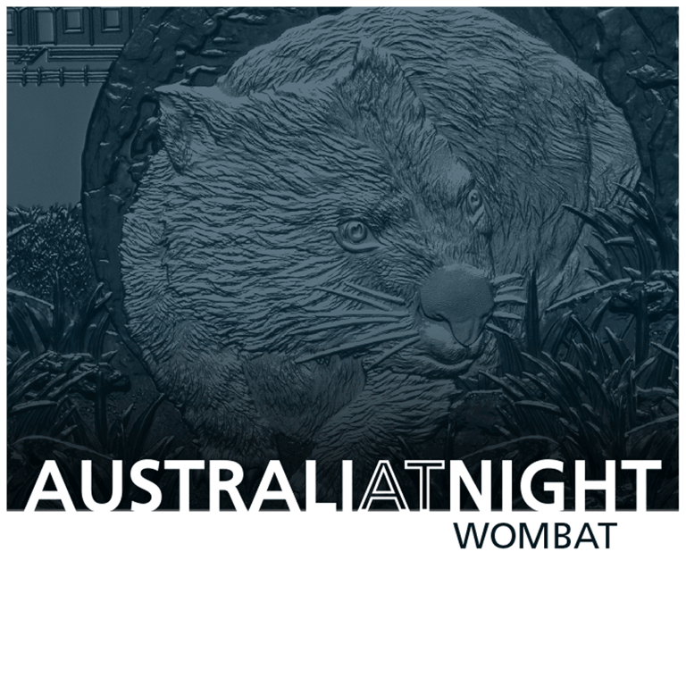Original coin case of the Silver Wombat 1 oz 2021 - Black Proof