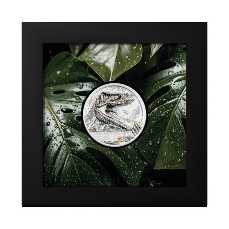 Silver Jurassic Relicts 1 oz HR 2026 in the original coin case