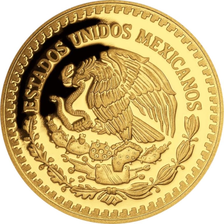 Back of the Gold Mexico Libertad 1/4 oz PF - 2022
