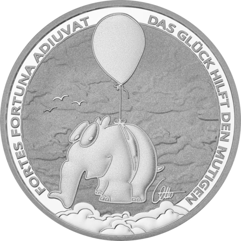 Front of Silver Ottifant 1 oz - Ballonifant 2026