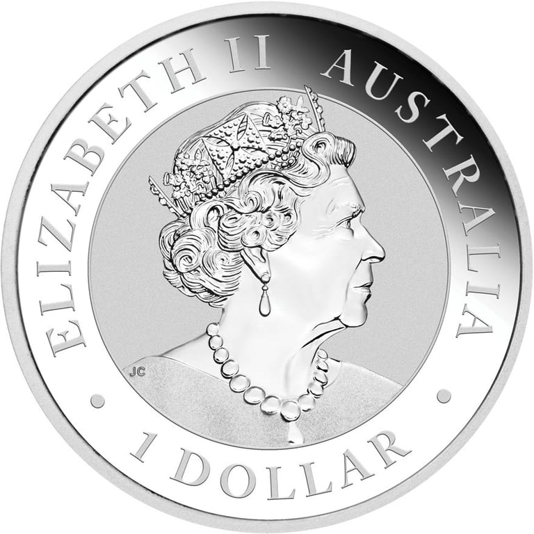 Back of the Silver Emu 1 oz - 2019