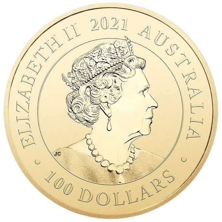 Back of the Gold Swan 1 oz - 2021