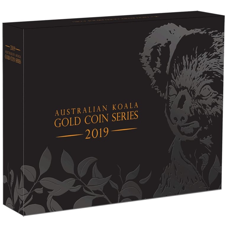 Original coin case of the Gold Koala 1 oz PF - High Relief 2019
