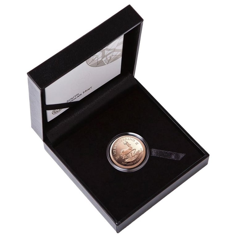 Gold Krugerrand 1/2 oz PF - 2021 in the original coin case