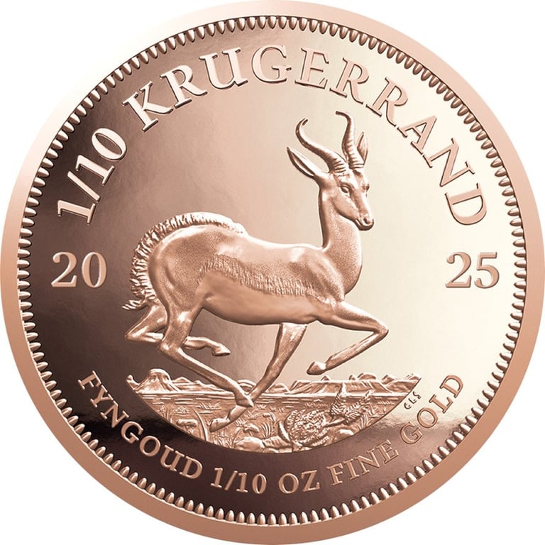 Front of the Gold Krugerrand 1/10 oz PF - 2025