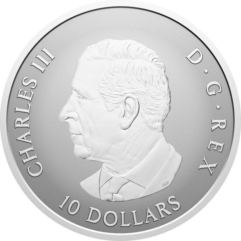 Back of the Silver Gleaming Maple Leaf 1/2 oz RP - 2025