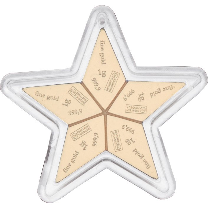 Back of the Gold CombiBar® 5 g - Valcambi Star