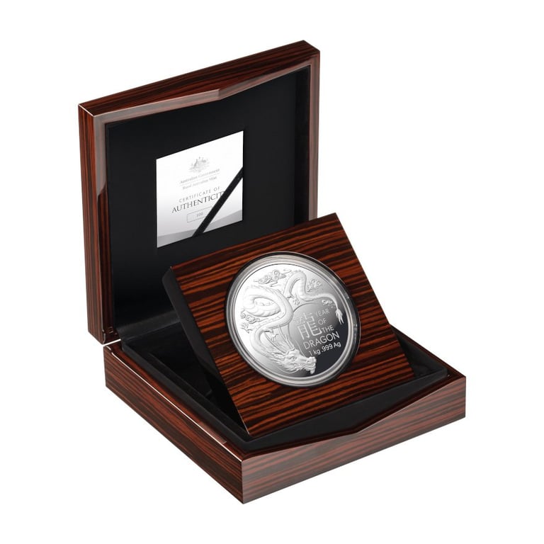Silver Lunar Dragon 1000 g PF - RAM 2024 in the original coin case
