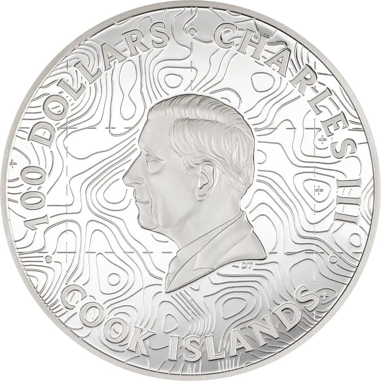 Back of Silver Topography Yellowstone 1000 g PF - Ultra High Relief 2026