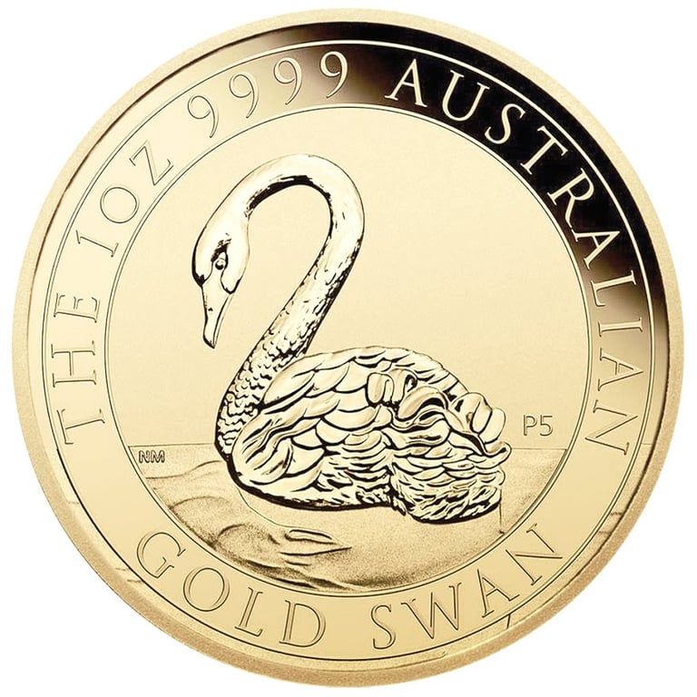 Front of the Gold Swan 1 oz - 2021